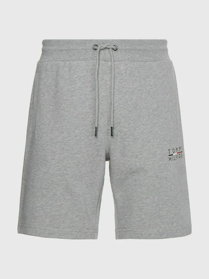 Tommy Hilfiger Logo Sweat Shorts Light Grey Heather Mens Shorts Fashion