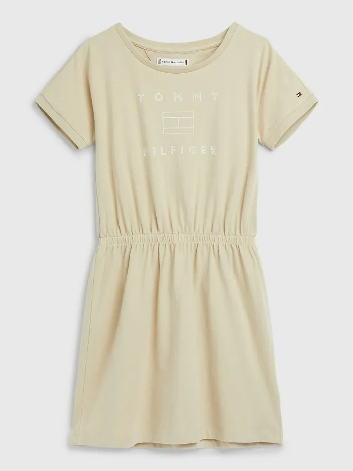 Tommy Hilfiger Logo TShirt Dress Savannah Sand Girls Dresses Near Me