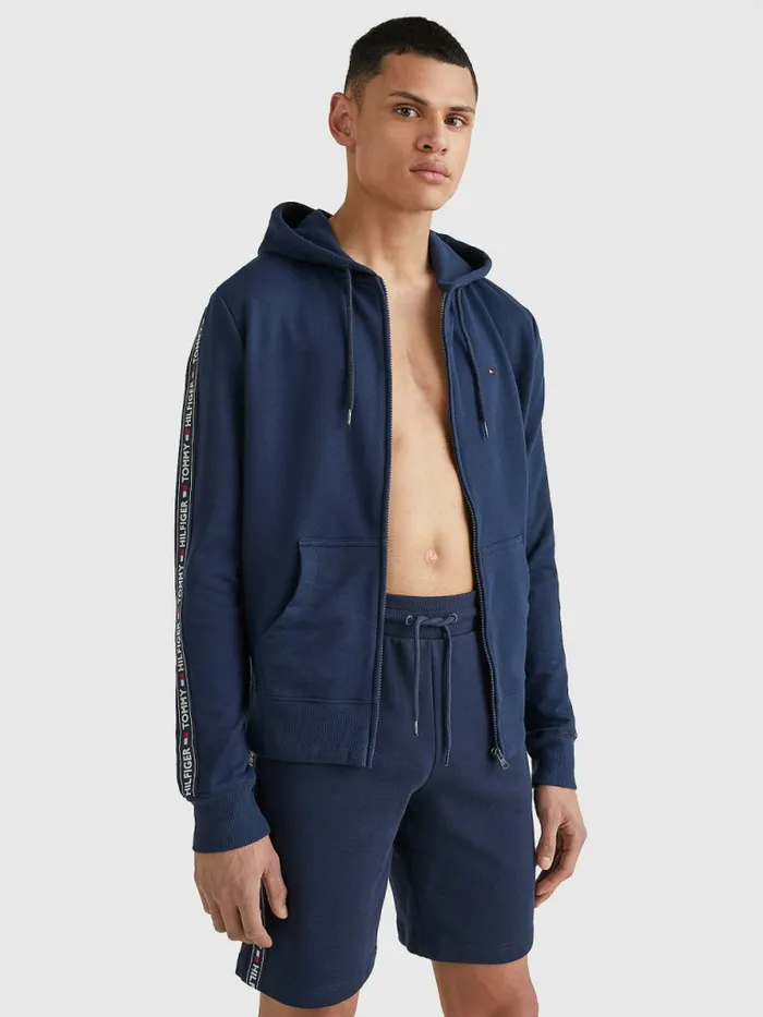 Tommy Hilfiger Logo Tape Hoody Navy Blazer Mens Sweatshirts and Hoodies Gift 4 You Tommy Hilfiger Logo Tape Hoody Navy Blazer Mens Sweatshirts and Hoodies Gift 4 You