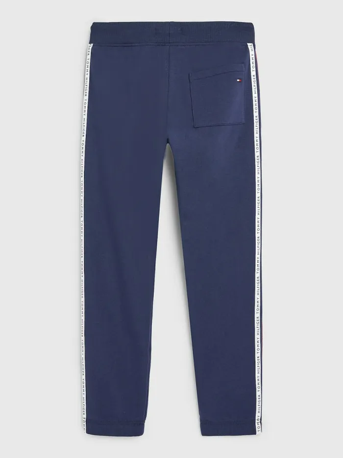 Tommy Hilfiger Logo Tape Joggers Twilight Navy Boys Trousers and Shorts Fashion