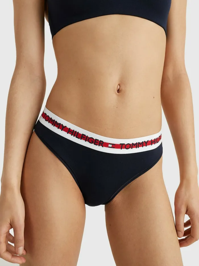 Tommy Hilfiger Logo Tape Waistband Briefs Desert Sky Womens Lingerie