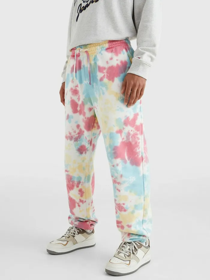 Tommy Hilfiger Logo TieDye Joggers Bold Tie Dye Aop Mens Trousers