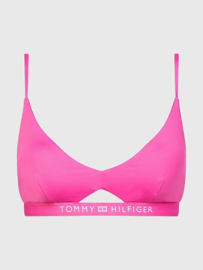 Tommy Hilfiger Logo Waistband Bikini Bralette Stunning Orchid Womens Swimwear Gift 4 You