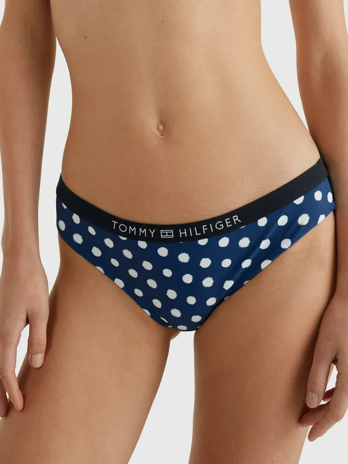 Tommy Hilfiger Logo Waistband Classic Bikini Bottoms Polka Dot Womens Swimwear Near Me Tommy Hilfiger Logo Waistband Classic Bikini Bottoms Polka Dot Womens Swimwear Near Me