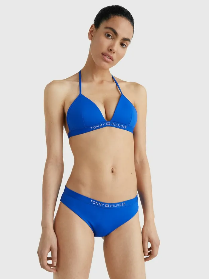 Tommy Hilfiger Logo Waistband Classic Bikini Bottoms Ultra Blue Womens Swimwear Fashion