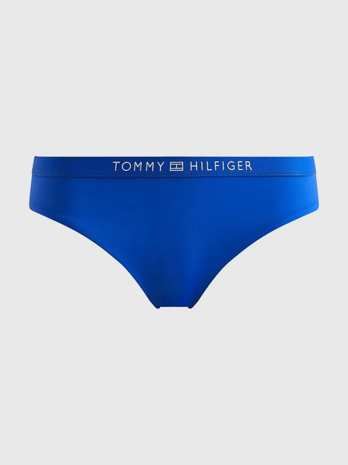 Tommy Hilfiger Logo Waistband Classic Bikini Bottoms Ultra Blue Womens Swimwear Fashion