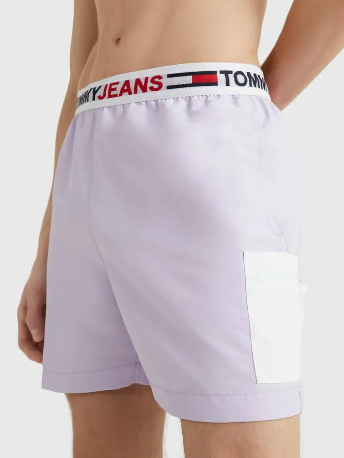 Tommy Hilfiger Logo Waistband Mid Length Swim Shorts Light Lavender Mens Swimwear Near Me Tommy Hilfiger Logo Waistband Mid Length Swim Shorts Light Lavender Mens Swimwear Near Me