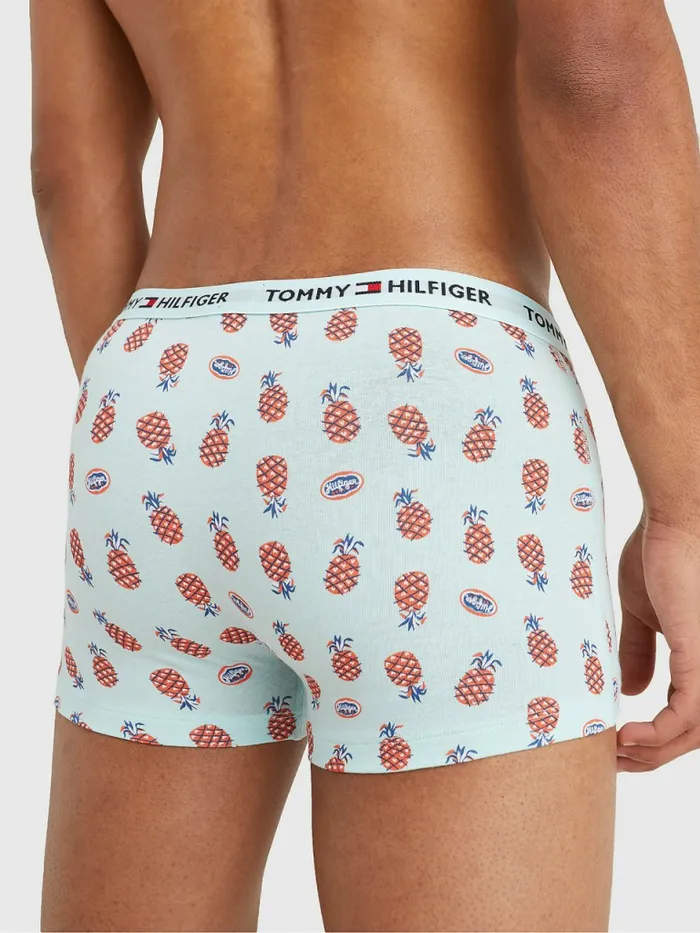 Tommy Hilfiger Logo Waistband Print Trunks Pineapples Mens Underwear Sale