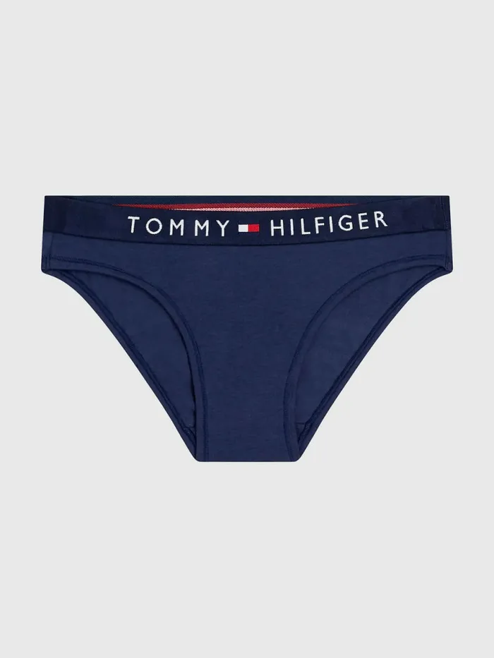 Tommy Hilfiger Logo Waistband Stretch Cotton Briefs Navy Blazer Womens Lingerie