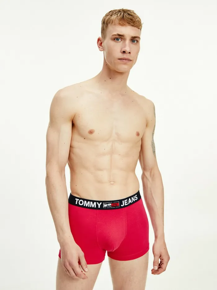 Tommy Hilfiger Logo Waistband Trunks Brilliant Pink Mens Underwear Fashion