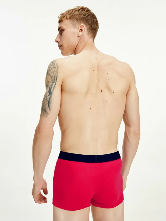 Tommy Hilfiger Logo Waistband Trunks Brilliant Pink Mens Underwear Fashion