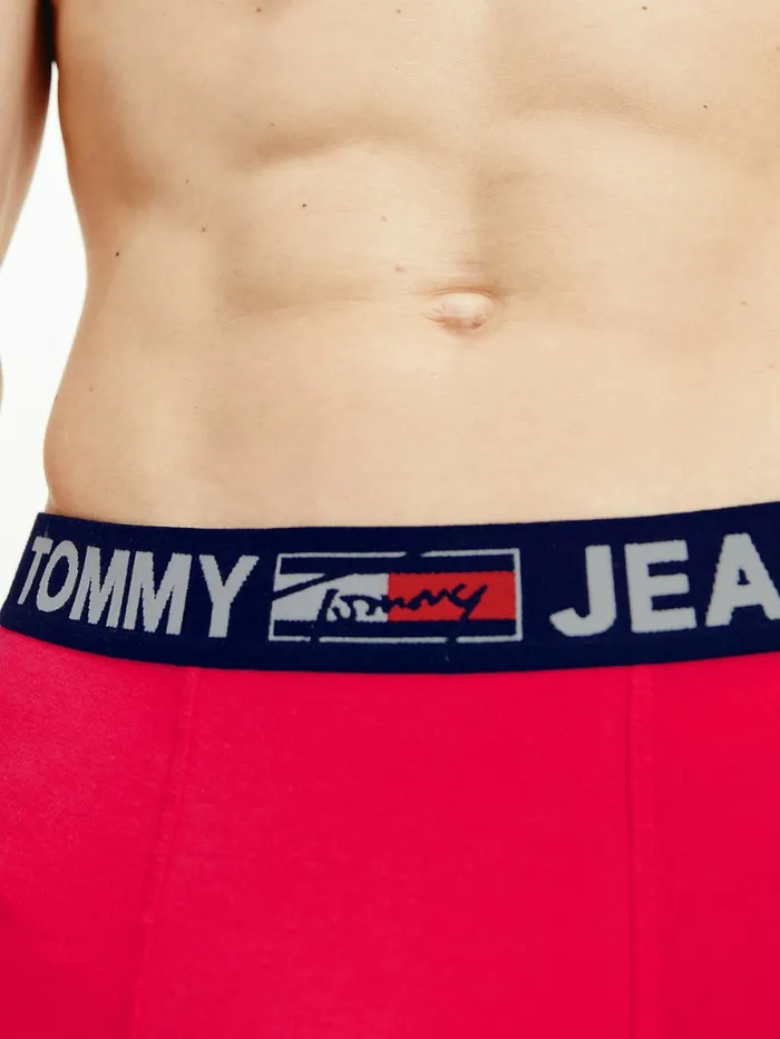Tommy Hilfiger Logo Waistband Trunks Brilliant Pink Mens Underwear Fashion
