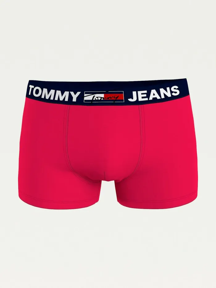 Tommy Hilfiger Logo Waistband Trunks Brilliant Pink Mens Underwear Fashion