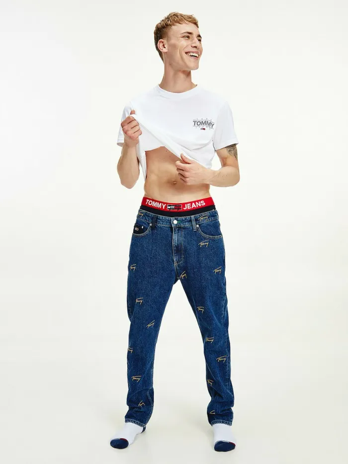 Tommy Hilfiger Logo Waistband Trunks Desert Sky Mens Underwear Near Me