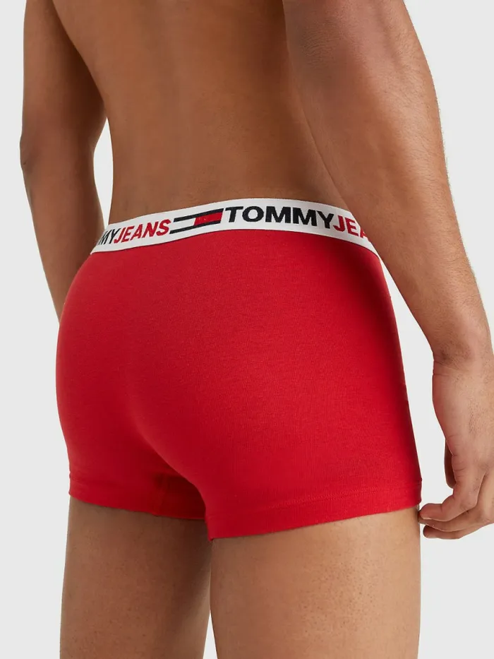 Tommy Hilfiger Logo Waistband Trunks Primary Red Mens Underwear Casaul