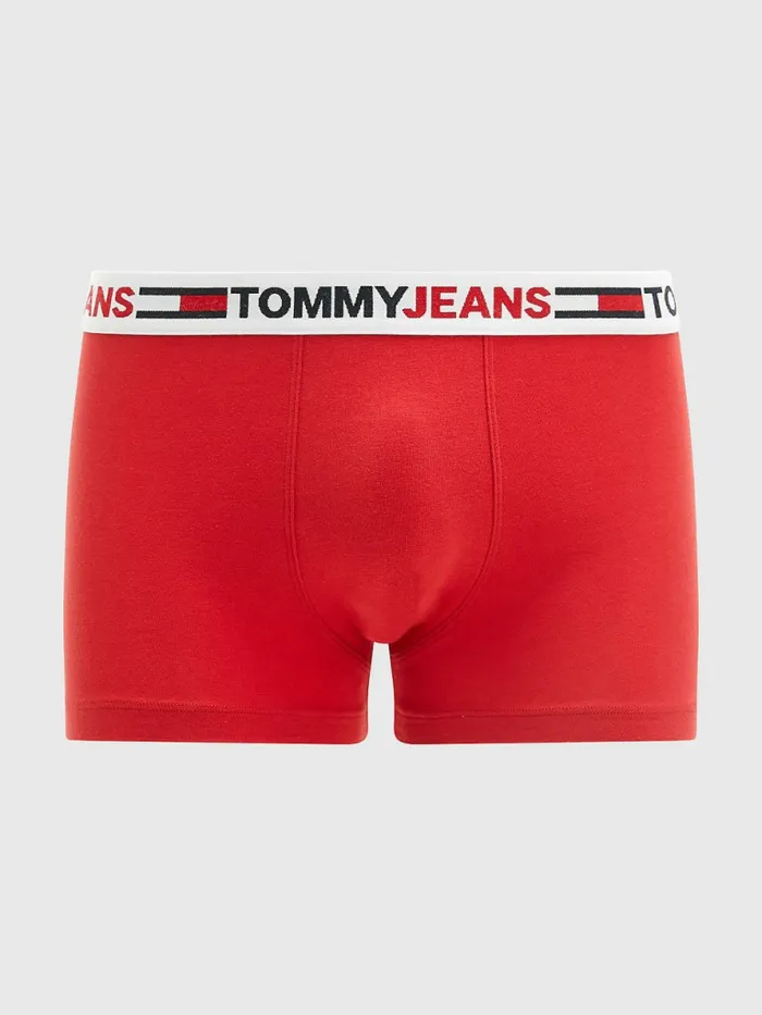 Tommy Hilfiger Logo Waistband Trunks Primary Red Mens Underwear Casaul