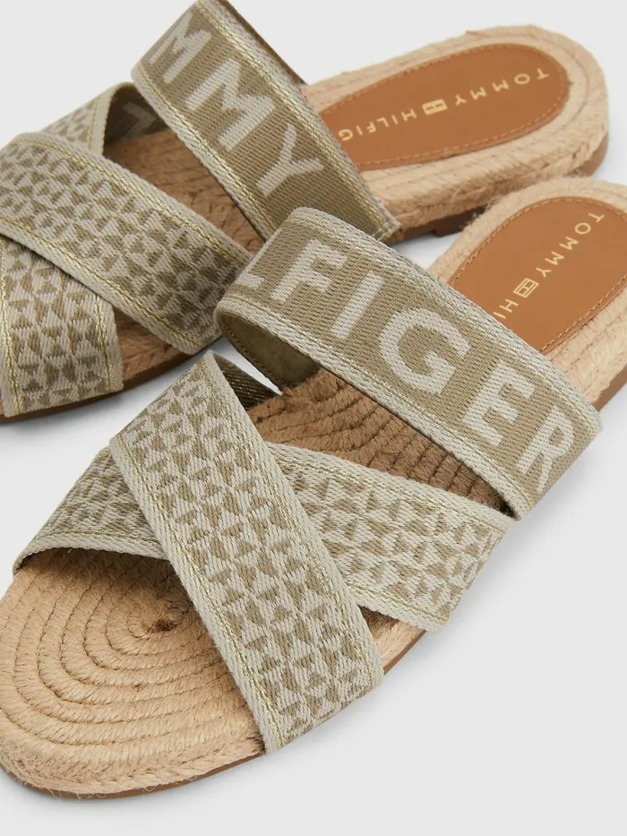 Tommy Hilfiger Logo Webbing Flat Sandals Woodridge Womens Sandals Online