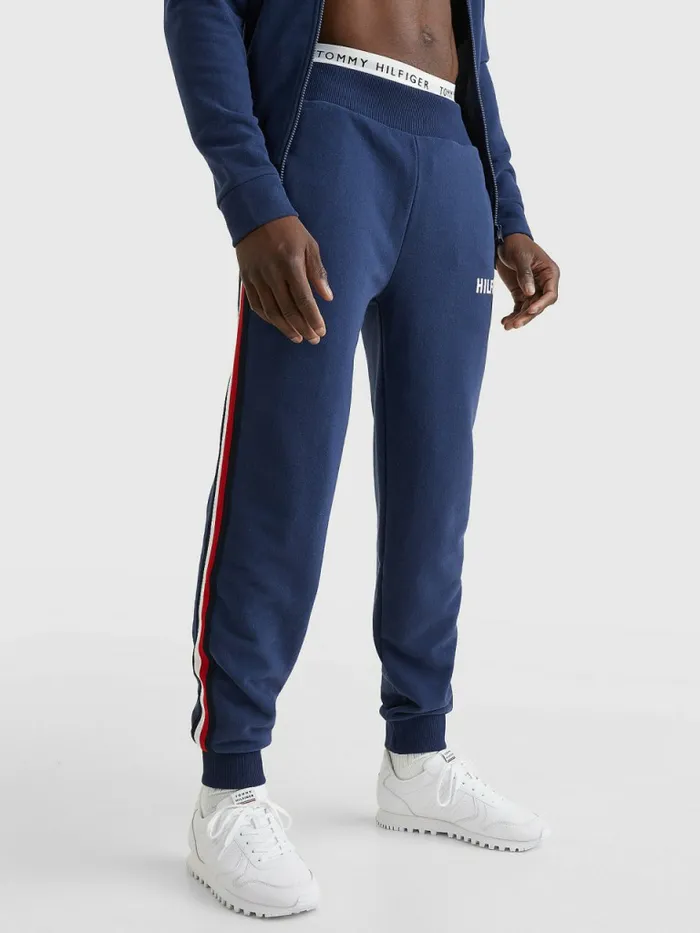 Tommy Hilfiger Lounge Signature Tape Logo Joggers Twilight Mens Loungewear and Nightwear Tommy Hilfiger Lounge Signature Tape Logo Joggers Twilight Mens Loungewear and Nightwear