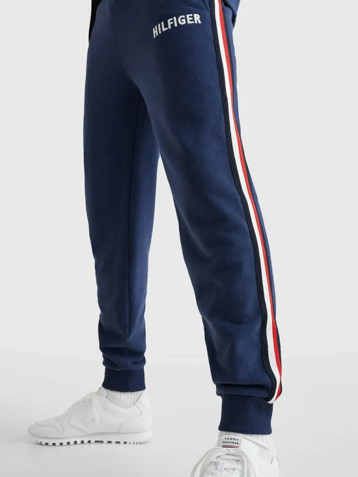 Tommy Hilfiger Lounge Signature Tape Logo Joggers Twilight Mens Loungewear and Nightwear