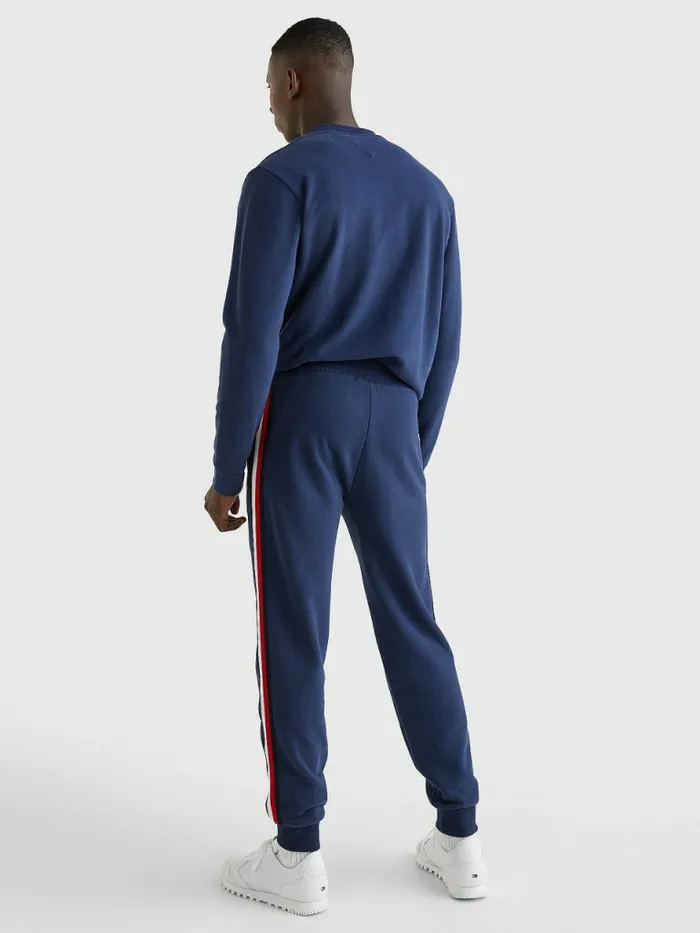 Tommy Hilfiger Lounge Signature Tape Logo Joggers Twilight Mens Loungewear and Nightwear