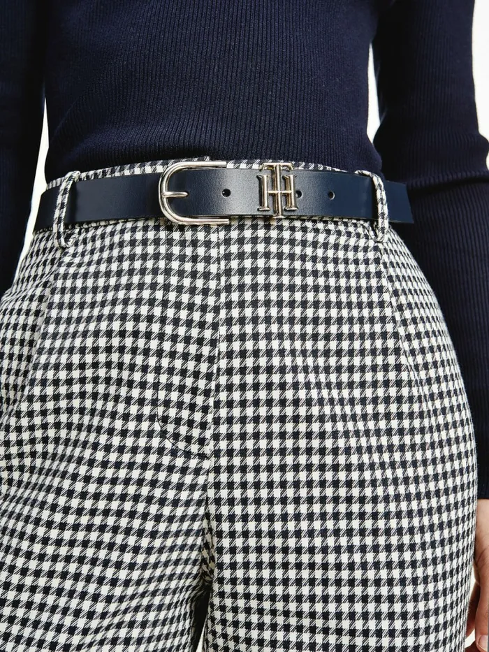 Tommy Hilfiger Luxe Organic Leather Belt Desert Sky Womens Belts Online