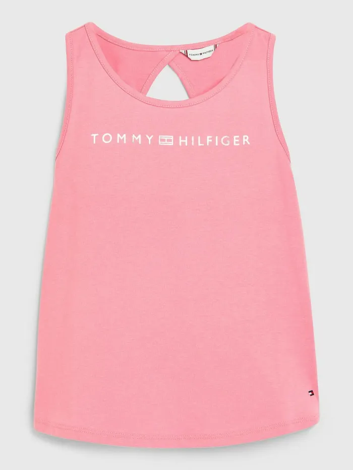 Tommy Hilfiger Metallic Logo Tank Top Fresh Pink Girls Tops and TShirts For Sale Tommy Hilfiger Metallic Logo Tank Top Fresh Pink Girls Tops and TShirts For Sale