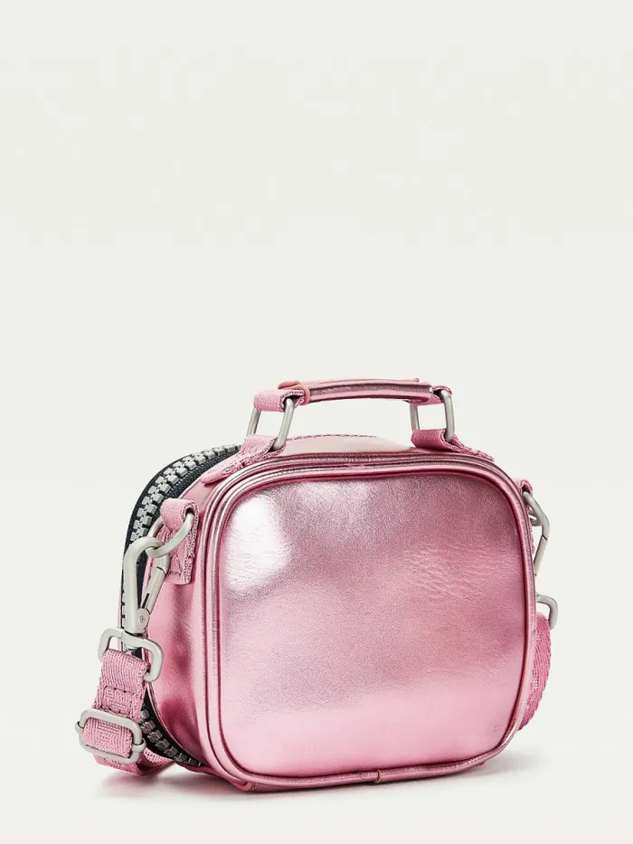 Tommy Hilfiger Metallic Zipped Nano Bag Pink Daisy Womens Bags Cheap On Sale