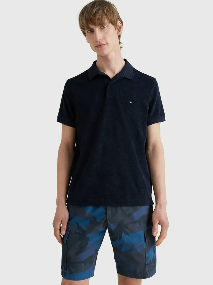 Tommy Hilfiger Micro Towelling Slim Fit Polo Desert Sky Mens Polo Shirts Gift Ideas Tommy Hilfiger Micro Towelling Slim Fit Polo Desert Sky Mens Polo Shirts Gift Ideas