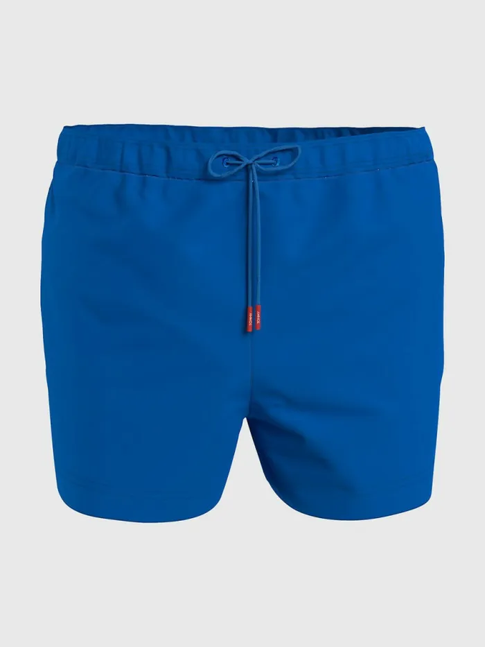 Tommy Hilfiger Mid Length Drawstring Swim Shorts Island Blue Mens Swimwear Gift for Friend Tommy Hilfiger Mid Length Drawstring Swim Shorts Island Blue Mens Swimwear Gift for Friend