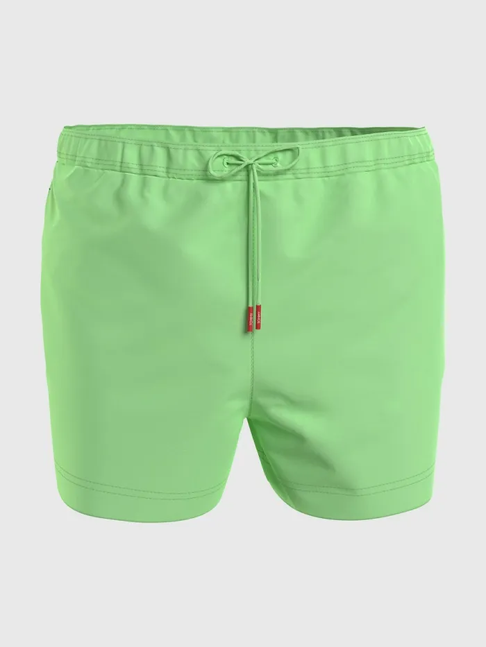 Tommy Hilfiger Mid Length Drawstring Swim Shorts Luminous Lime Mens Swimwear Casaul Tommy Hilfiger Mid Length Drawstring Swim Shorts Luminous Lime Mens Swimwear Casaul