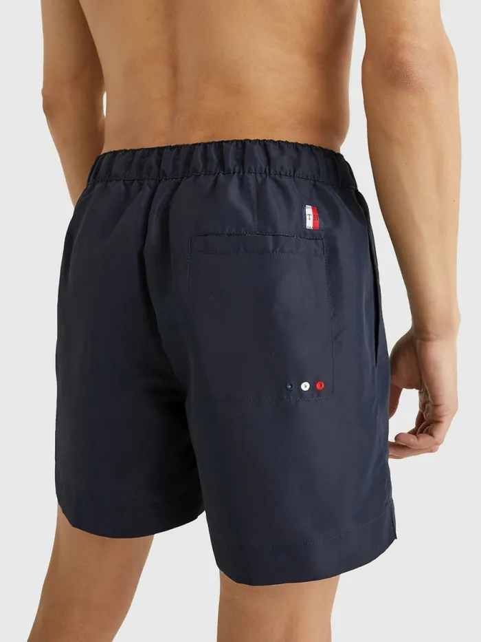 Tommy Hilfiger Mid Length Signature Logo Swim Shorts Desert Sky Mens Swimwear Gift for Friend