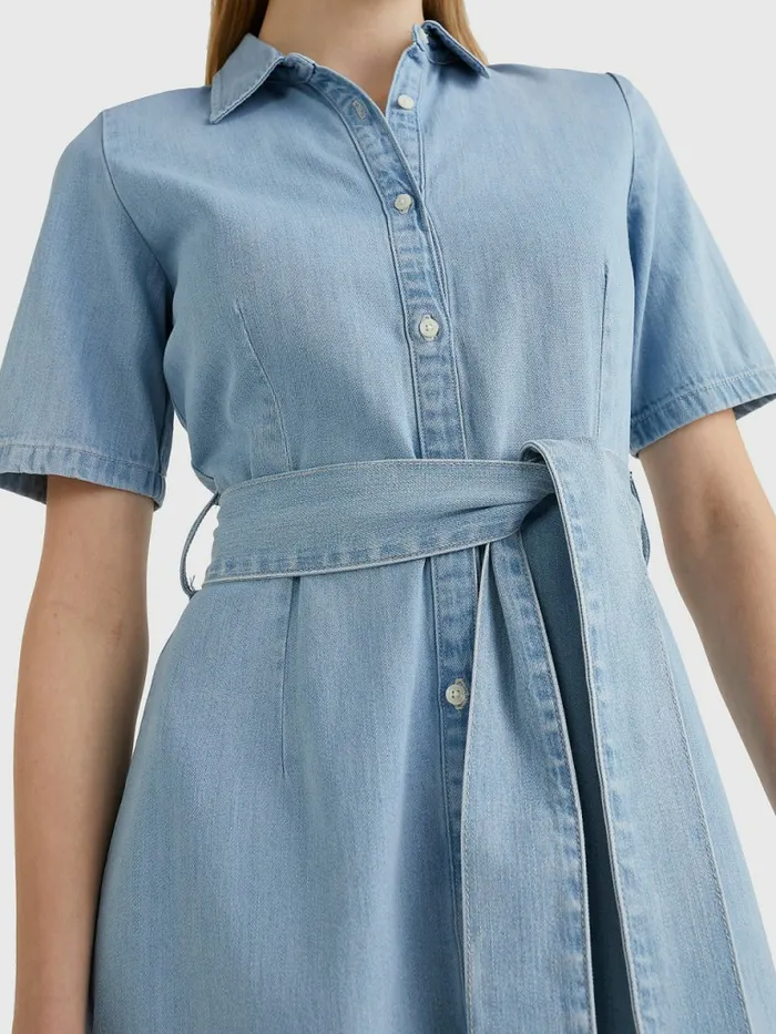 Tommy Hilfiger Midi Denim Relaxed Shirt Dress Rox Womens Dresses and Jumpsuits Online