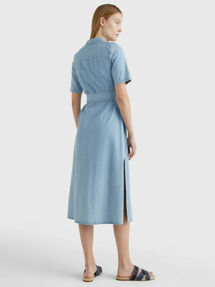 Tommy Hilfiger Midi Denim Relaxed Shirt Dress Rox Womens Dresses and Jumpsuits Online