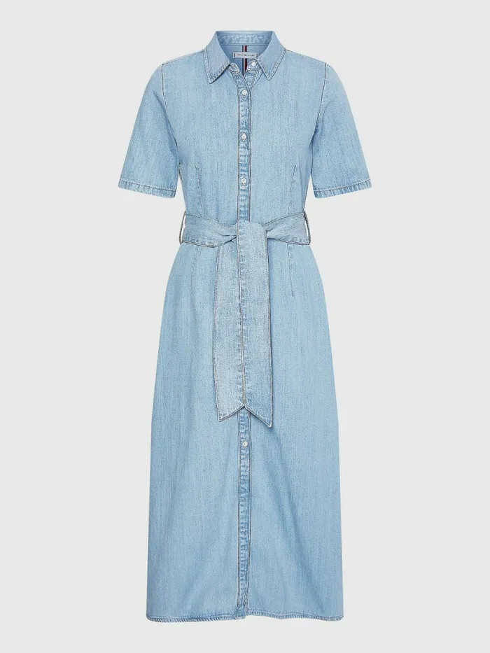 Tommy Hilfiger Midi Denim Relaxed Shirt Dress Rox Womens Dresses and Jumpsuits Online