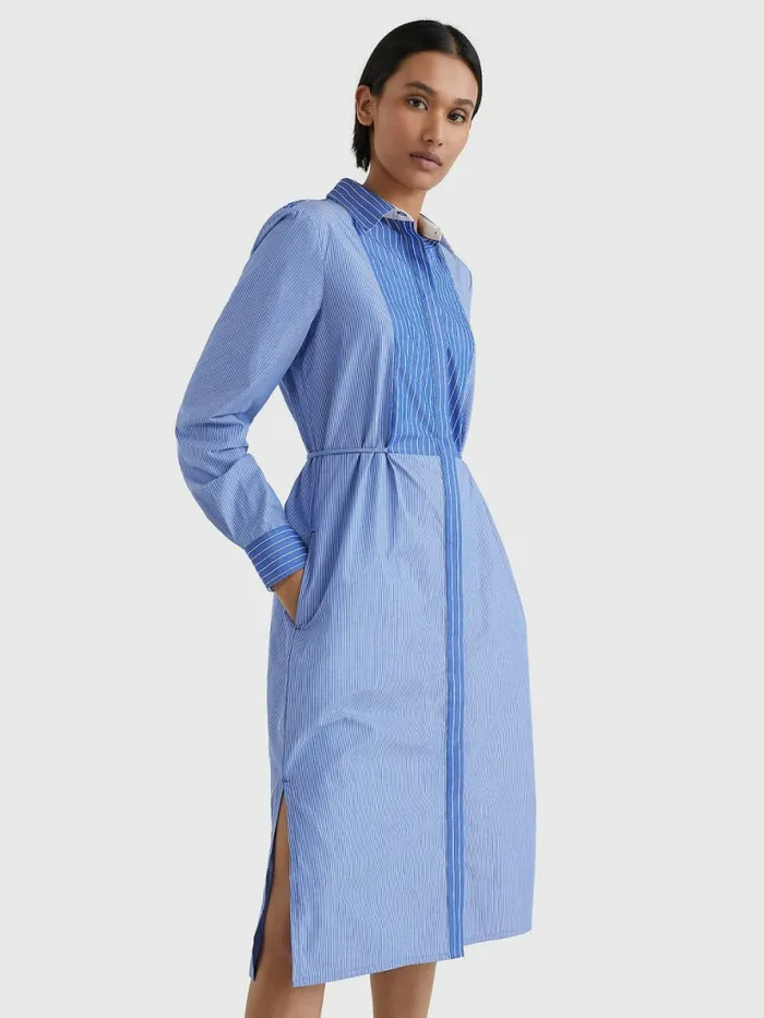 Tommy Hilfiger Mixed Stripe Shirt Dress Fine StpBlue Womens Dresses and Jumpsuits On Sale Tommy Hilfiger Mixed Stripe Shirt Dress Fine StpBlue Womens Dresses and Jumpsuits On Sale