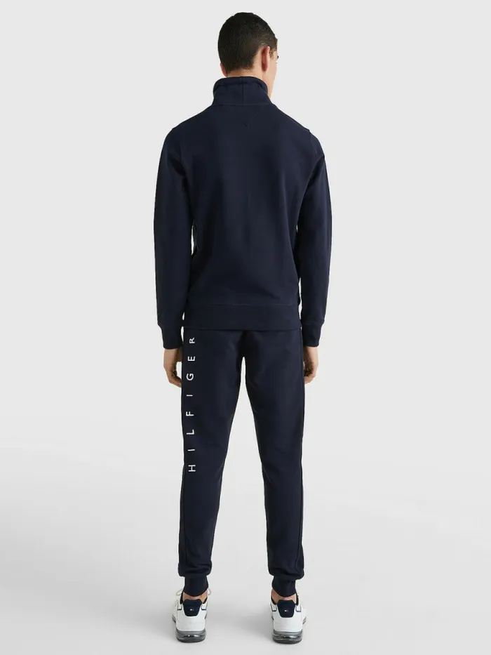 Tommy Hilfiger Mono Flag Mock Turtleneck Sweatshirt Desert Sky Mens Sweatshirts and Hoodies Sale