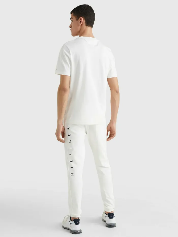 Tommy Hilfiger Mono Flag TShirt Ecru Mens Tracksuits Gift 4 You