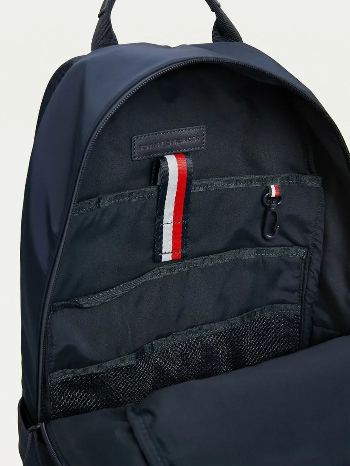 Tommy Hilfiger Monogram Print Backpack Desert Sky Mens Bags For Sale