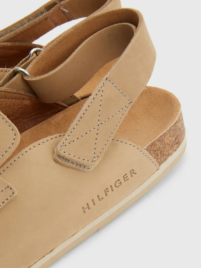 Tommy Hilfiger Mule Back Strap Nubuck Sandals Classic Khaki Mens Sandals Sliders and Flip Flops Sale