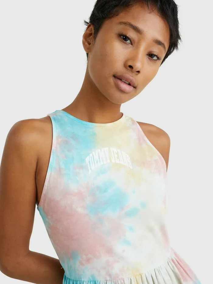 Tommy Hilfiger Multicolour TieDye Skater Dress Tie Dye Multi Womens Dresses and Jumpsuits Cheap On Sale