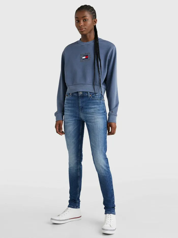 Tommy Hilfiger Nora Mid Rise Skinny Faded Jeans Denim Dark Womens Jeans Near Me