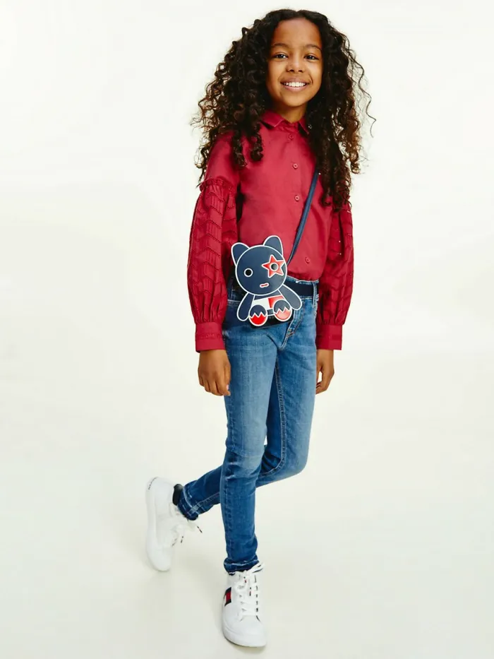 Tommy Hilfiger Nora Skinny Let Down Hem Jeans Leafbluemed Girls Jeans On Sale