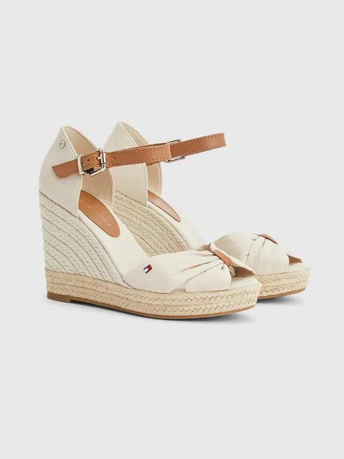 Tommy Hilfiger Open Toe High Wedge Espadrille Sandals Classic Beige Womens Sandals Gift for Friend Tommy Hilfiger Open Toe High Wedge Espadrille Sandals Classic Beige Womens Sandals Gift for Friend