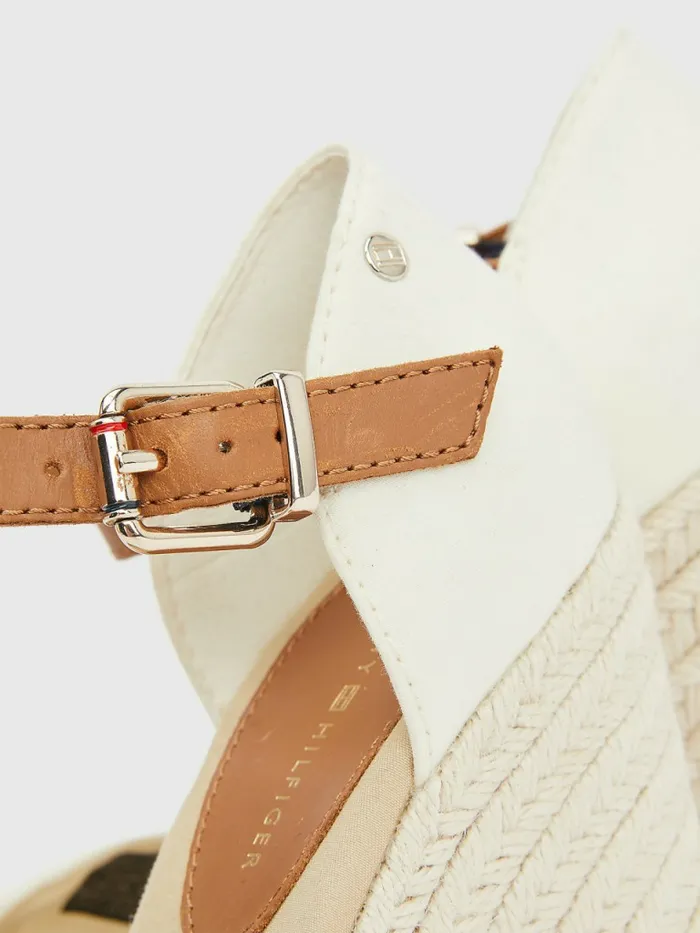 Tommy Hilfiger Open Toe High Wedge Espadrille Sandals Ivory Womens Sandals Popular