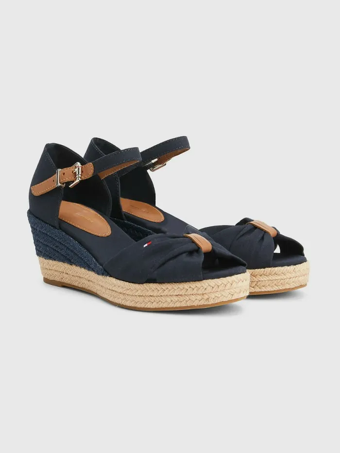 Tommy Hilfiger Open Toe Mid Wedge Espadrille Sandals Desert Sky Womens Sandals Gift for Friend Tommy Hilfiger Open Toe Mid Wedge Espadrille Sandals Desert Sky Womens Sandals Gift for Friend