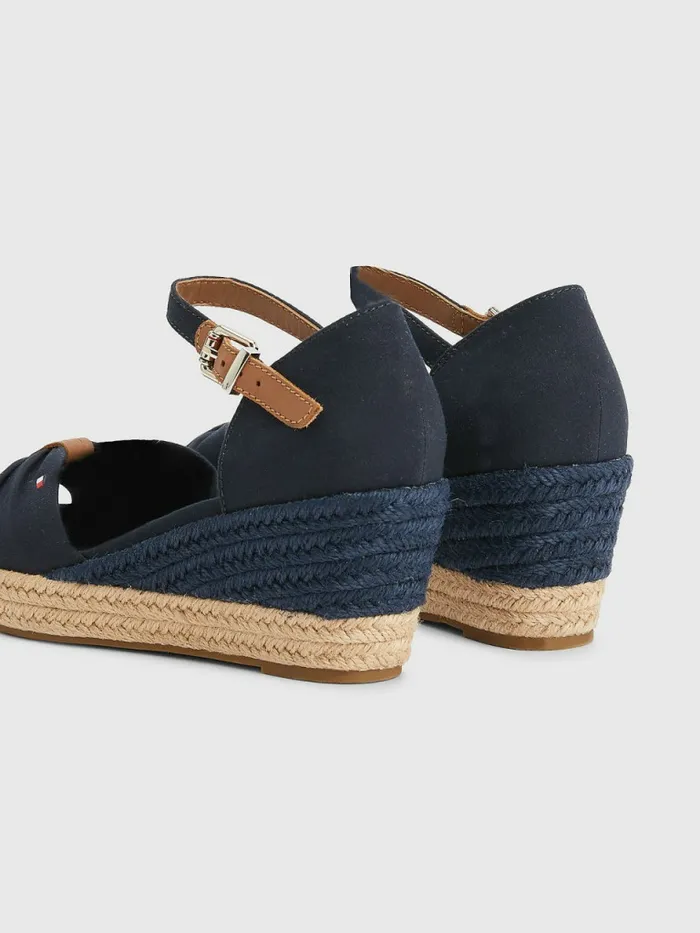 Tommy Hilfiger Open Toe Mid Wedge Espadrille Sandals Desert Sky Womens Sandals Gift for Friend