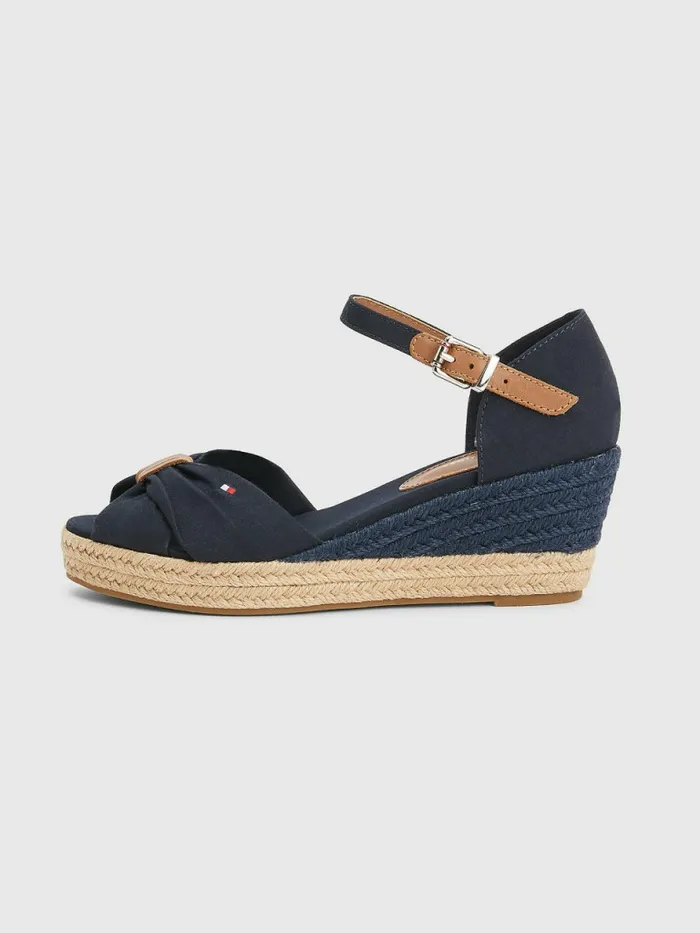 Tommy Hilfiger Open Toe Mid Wedge Espadrille Sandals Desert Sky Womens Sandals Gift for Friend