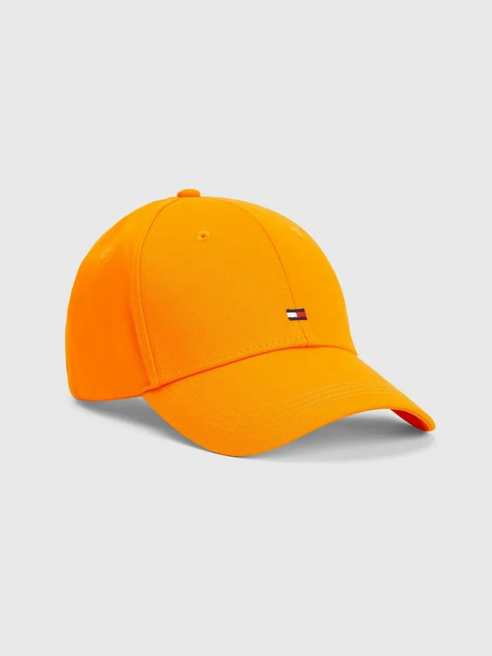 Tommy Hilfiger Organic Cotton Flag Embroidery Cap Hawaiian Orange Mens Hats and Scarves Sale Tommy Hilfiger Organic Cotton Flag Embroidery Cap Hawaiian Orange Mens Hats and Scarves Sale