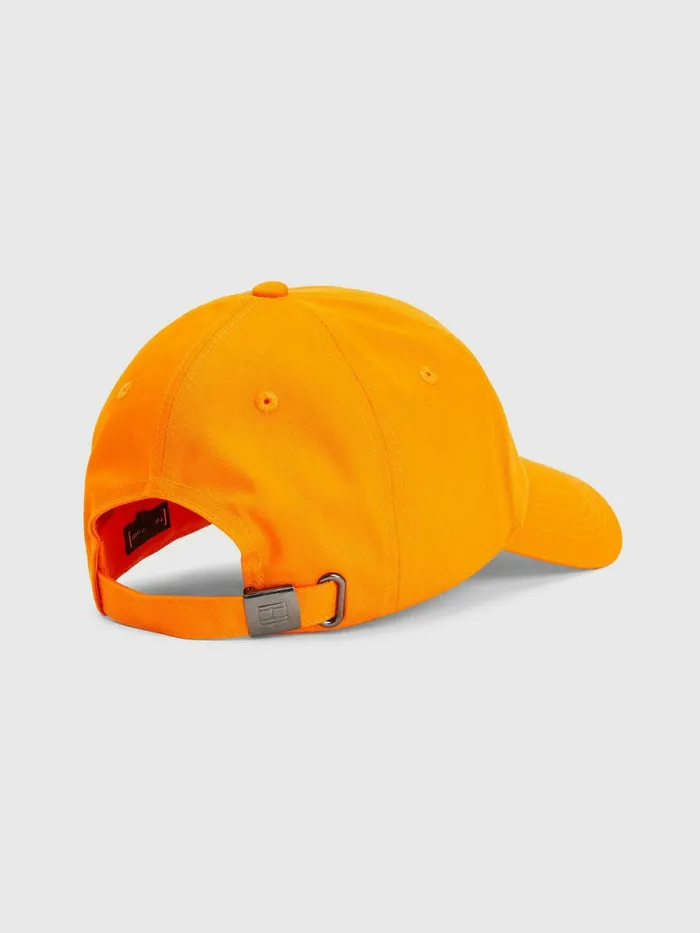 Tommy Hilfiger Organic Cotton Flag Embroidery Cap Hawaiian Orange Mens Hats and Scarves Sale