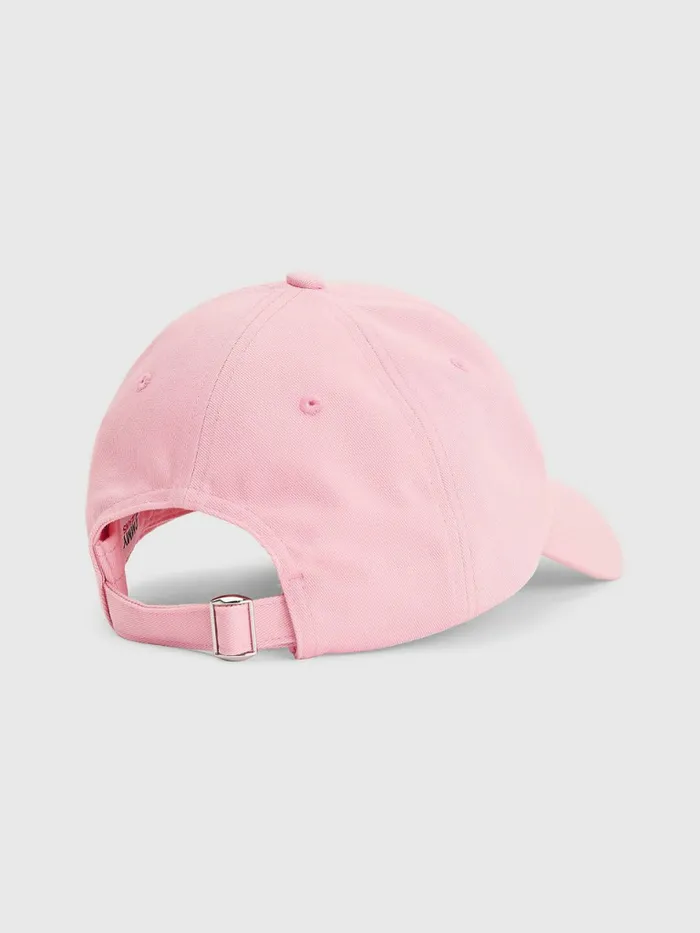 Tommy Hilfiger Organic Cotton Logo Embroidery Cap Fresh Pink Womens Hats and Scarves Gift 4 You
